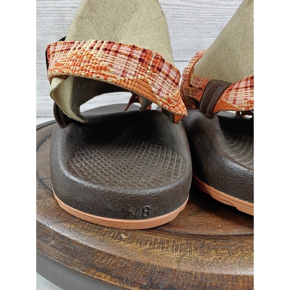 Chaco Z1 Sport Classic Sandals Single Strap Orange/Brown Women's Size 8 - Picture 5 of 9